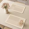 Tapete de comedor de estilo silencioso, impermeable y resistente al aceite, tapete de mesa pequeño de cuero, tapete aislante para mesa de comedor de hotel, tapete de comedor ligero de estilo occidental de lujo.
