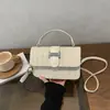 Bolso Cuadrado Pequeño Tejido de Paja Moda Mujer 2026 Verano Nuevo Tendencia Diseño de Nicho Bolso Tejido de Hombro Cruzado
