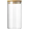 Frasco hermético de vidrio de borosilicato - Recipiente de almacenamiento de alimentos para cocina para granos y té