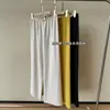 Pantalones de Lino con Tela Personalizada, Estilo Relajado, Cintura Elástica, Pantalones de Pierna Ancha, Pantalones Casuales Fluidos y Adelgazantes para Mujer, Verano Y0625S