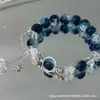 Arcoíris de verano ~ pulsera de nicho de color pequeño y fresco dopamina pulsera elástica de alta gama para mujer de verano al por mayor