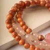 Pulsera Circular Múltiple de Ciprés Natural 6mm DIY Bolsa de la Fortuna de Jade Rosa Pulsera Artística Suave Envolvente para Mujer Venta al por Mayor desde el Fabricante