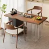 Mesa de Té para Balcón de Madera Maciza Jiafenglai Modelo Nuevo 2026 Pequeña Mesa de Té de Lujo para Sala de Estar Hogar Exquisita de Gama Alta