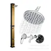 Wenzhou Kangrun 40L Painel Escovado Níquel Dourado Coluna de Chuveiro Externa Adequada para Piscina de Jardim