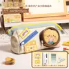 Estuche para Lápices Bolsa de Dolor de Comida Linda Mismo Estilo Xiaohongshu Estudiante de Secundaria Aspecto Atractivo Gran Capacidad Estuche para Lápices de Papelería