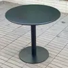 Juego de Mesa Redonda Pequeña y Sillas de Acero al Carbono Sencillo para Ocio en Balcón, Mesa de Reuniones, Área de Descanso, Cafetería de Té con Leche al Aire Libre, Mesa de Comedor al Aire Libre