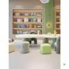 Mesas e Cadeiras Infantis de Jardim de Infância em Madeira Maciça Conjunto Criativo Loja de Educação Infantil Casa Modelo Exibição Mesas e Cadeiras de Brinquedo para Entretenimento