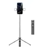 Nuevo palo de selfie M05 de aleación de aluminio con Bluetooth para teléfono móvil, soporte de trípode para video en vivo con luz de relleno transfronteriza