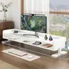 Estante de escritorio para libros, elevador de monitor de computadora, estante extendido de doble capa para debajo de la pantalla del escritorio