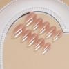Pequeno Livro de Equitação Vermelho Vestindo Nail Patch Venda por atacado Long Nude Gradiente White Nail Patch wearable Fake Nail Patch
