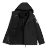 Chamarra tres en uno estilo Luotuo para mujer con forro desmontable, abrigo cortavientos impermeable para hombre para senderismo, viajes, montañismo