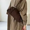 Moda retro minimalista para mujer 2026, bolso de ante para debajo del brazo, terciopelo elegante, nuevo modelo de otoño, bolso de hombro para el día a día
