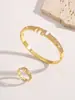 Pulsera de Lujo con Brillo de Cielo Estrellado, Moda Transfronteriza Europea y Americana, Pulsera Totalmente de Diamante para Mujer, Pulsera con Cierre que No se Desgasta, Pulsera de Letras para Mujer