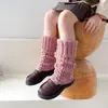 Calcetines de Punto Lolita Lindos para Niña, Versión Coreana JK, con Puño, de Lana Cálida, hasta Media Pantorrilla