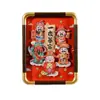 Novo Porta-Retrato com Moldura Vazada e Pintura 3D, Novo Porta-Retrato de Canto de Cobre, Material de PVC com Superfície de Vidro, Novo Suporte de Exibição com Efeito 3D Estilo Chinês, Estilo Chinês