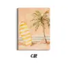 Pintura Decorativa Transfronteriza de Verano en California con Tabla de Surf, Palmera y Vista al Mar, Estilo Fresco y Sanador, Pintura Colgante para Pared de Fondo de Dormitorio de Casa de Huéspedes