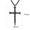 Collar Cruz de Cobre Chapado en Oro Acabado Oro 18K Colgante Cuadrado de Alta Gama de Lujo con Cadena Joyería Religiosa Moderna para Hombres y Mujeres Perfecto para el Uso Diario o Ocasiones Especiales