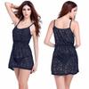 Falda de Playa Aliexpress Ebay Más Vendido Nuevo Producto Hermoso Encaje Calado Transparente Crochet Tirantes Hombro Descubierto Falda Vacacional Fábrica