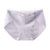 Pantis de algodón jacquard de corte alto para mujer, sin costuras, antibacterianos, con fuelle extendido, de cintura media, transpirables y diseñados para mujeres jóvenes