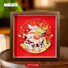 2026 Ano do Cavalo Boa Sorte Tendência Nacional Ornamento de Porta-Retrato 3D Tridimensional Artesanal DIY Pintura com Cola Presente para Parentes e Amigos Novo Estilo Chinês Presente