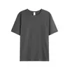 Camiseta de Verano Personalizada Marca Trbottomy Cuello Redondo Manga Corta para Hombre, Algodón Puro Color Sólido Camisa Base Holgada, Top con Logo Impreso para Grupo de Mujeres