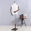Maniquí Masculino de Medio Cuerpo de Madera Maciza para Sesiones de Fotos y Escaparates en Tiendas de Ropa