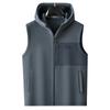 Otoño e invierno 2024 nueva moda casual chaleco con capucha de forro polar abrigo para hombre moda masculina 7032JP
