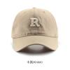 Gorra de béisbol bordada con la letra R para mujer, estilo otoño-invierno, para deportes al aire libre, a prueba de frío y cálida, con protección para los oídos.