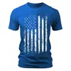 Camiseta de Manga Corta para Hombre Nueva Transfronteriza 2026 con Bloques de Color Impresión 3D, Camiseta Casual Deportiva de Cuello Redondo de Moda