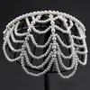2026 Diadema de Malla con Perlas Transfronteriza Accesorio para el Cabello de la Frente Adorno para la Parte Trasera de la Cabeza Diadema para Estilo Diario Accesorio Popular para Novias
