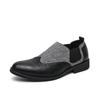 Zapatos Casuales de Moda de Color Contraste Estilo Británico Retro Modernos Planos Transfronterizos Talla Grande Zapatos Elegantes para Hombre