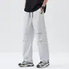 Roupas Masculinas Xintang 2026 Calça Cargo Funcional Estilo Americano Tendência para Homens, Novo Estilo Primavera-Verão, Calça de Trabalho Reta Cool e Solta
