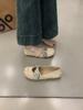 Sapatos Mary Jane Retrô de Bico Redondo com Camurça 2025 Novos Versátil Não Cansa o Pé Mocassins Flats para Mulheres