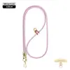 Cordón de alta gama para teléfono móvil 6MM resistente para colgar en el cuello ajustable para exteriores anti-pérdida cuerda trenzada para muñeca delicada oro