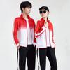 Traje deportivo de otoño para parejas, nuevo uniforme escolar para correr al aire libre, uniforme de equipo, pantalones de manga larga, dos piezas, disponible en stock