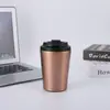 Venda Quente Transfronteiriça 12oz Copo de Café Mini Portátil de Aço Inoxidável de Camada Dupla Americana para Casa Escritório Carro Acompanhante Copo de Água