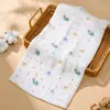 Toalla de gasa de algodón de seis capas de alta densidad, toalla facial suave y absorbente para niños, toalla de saliva para bebés, toalla de algodón para niños, venta al por mayor
