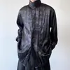 Nueva Camisa Bordada Jacquard Estilo Chino para Hombre de Manga Larga Primavera y Otoño Diseño Chinoiserie Cuello Alto Chaqueta Oversize