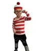 Disfraz Familiar de Halloween Inteligente Wally ¿Dónde está Wally Animación Británica Disfraz de Pareja Cosplay