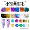 Explosões transfronteiriças Halloween nail art lantejoulas contas esmalte cola slime enchimento nail art joias atacado