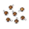 Accesorios de piedra de nacimiento collar colgante pequeño pulsera accesorios de joyería colgante de cristal acero inoxidable colgante de doce piedras de cumpleaños