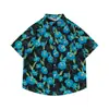 Camisas Hawaianas de Manga Corta New Retro Transfronterizas para Hombres y Mujeres, Casual Modernas Holgadas para Parejas, Camisas Florales de Playa para Vacaciones