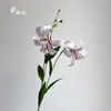 Flor Artificial de Lirio Colgante de 2 Ramas para Decoración del Hogar, Accesorios para Fotos, Ramo de Mesa de Boda y Arreglo de Escena