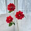 Simulação 3 cabeça hibisco peônia monet vento flor material casamento arranjo de flores falsas casa hotel janela mesa de jantar enfeites