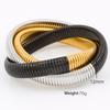 Moda estilo europeo y americano moda pulsera de superficie ancha de acero de titanio personalidad moda pulsera a juego de colores hueso de serpiente elástico Nuevo