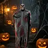 Decoración de Halloween Fantasma Colgante Esqueleto Brillante Tela de Gaspa Fantasma Colgante Arreglo para Exteriores Accesorios de Terror Adornos de Fantasma Colgantes para Exteriores