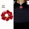 Estilo Chinês Novo estilo chinês broche moda nacional peônia Pérola cheongsam versátil Botão anti-exposição corsage de flor atacado de fábrica