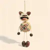 Muñeca de Cáscara de Fruta y Vaina de Frijol Kit de Materiales Hechos a Mano para Bricolaje, Muñeca de Vaina de Frijol Terminada, Colgante de Carrillón de Viento de Fruta
