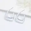Pendientes de C-shape de Moda con Sentido de Diseño de Nicho para Mujer, Pendientes de Botón Versátiles y Modernos, Pendientes de Botón Geométricos, Joyería de Oreja Exquisita y Elegante para Mujer