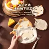 Fornecimento Direto da Fábrica Prato Cerâmico Pintado à Mão Formato de Gato Fofo Embossado Cor Sob Esmalte Prato para Lanches de Vegetais Prato de Sobremesa Prato de Porcelana Chinesa